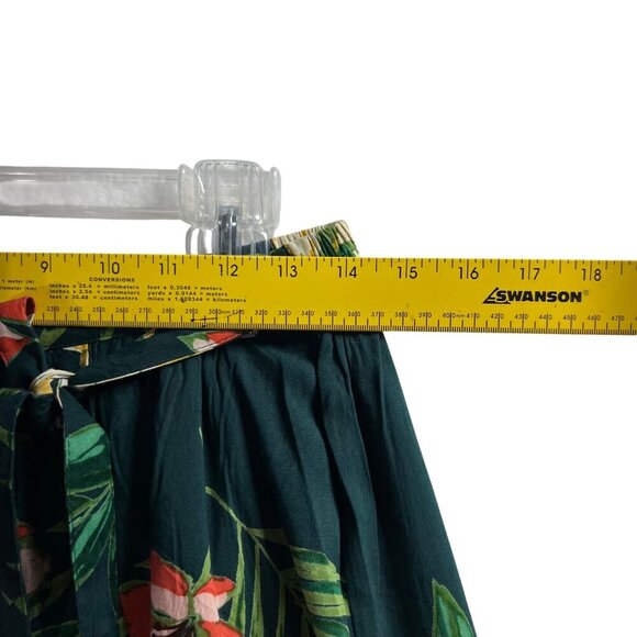 Anthropologie Patrons Of Peace Floral S Flowy Maxi Skirt Green Resort Bloomcore - Picture 15 of 16